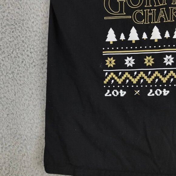 UCF Knights Shirt Adult Medium Black Christmas Go Knights Charge On 407 Winter - Picture 5 of 9
